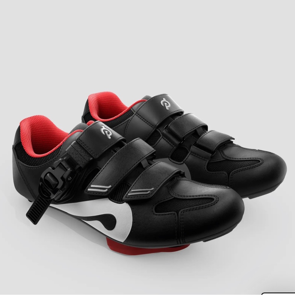 Peloton Black and Red Cycling Shoes